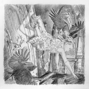 Kinderseelen, die noch niemals sangen, Pencil on Paper, 24 x 24 cm, 2014