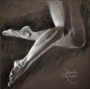 Legs, Pencils on colored paper, 29 x 29 cm, 2016