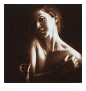 Schattenspiel, Mezzotinto, 10 x 10 cm, 2006