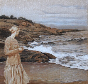 Sverige 1, Colored pencils on colored paper, 29 x 29 cm, 2008