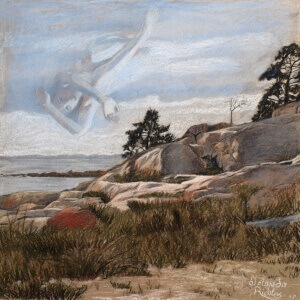 Sverige 3, Colored pencils on colored paper, 29 x 29 cm, 2008