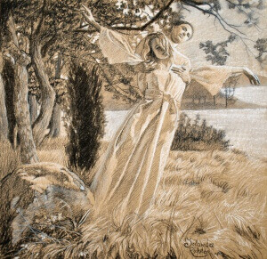 Sverige 4, Colored pencils on colored paper, 29 x 29 cm, 2008