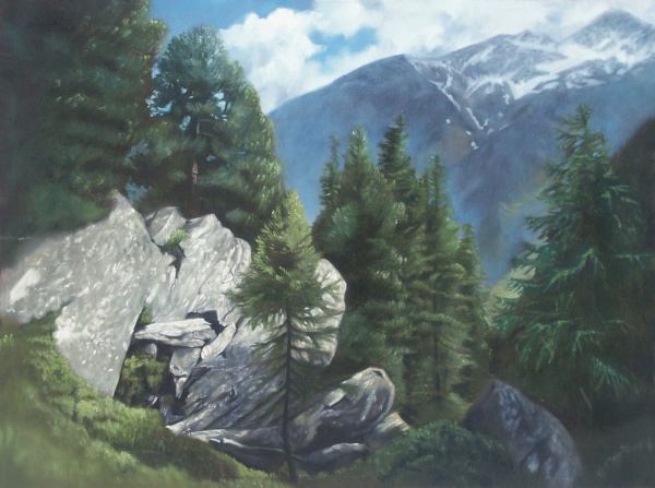Tauerntal | Artwork for sale | Oil on canvas | Öl auf Leinwand