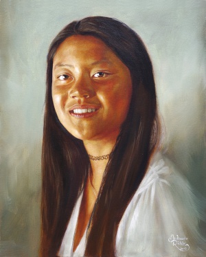 Portrait L., Öl auf Leinwand, 40 x 50 cm, 2019