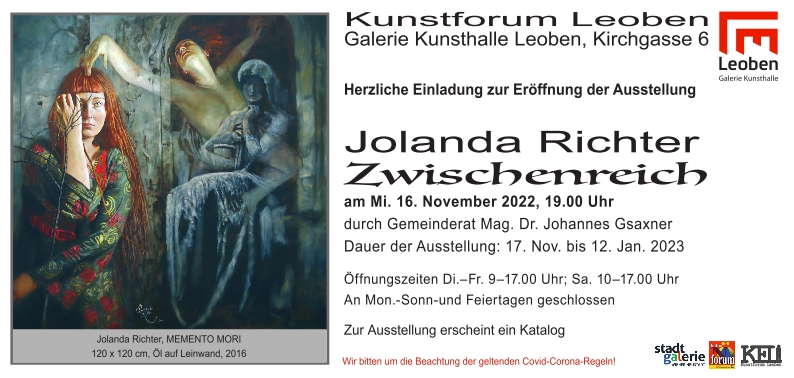 Einladung Einzelausstellung Kunstforum Leoben