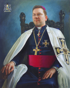 Portrait "Hochmeister des Deutschen Orden", Öl und Eitempera auf Leinen
