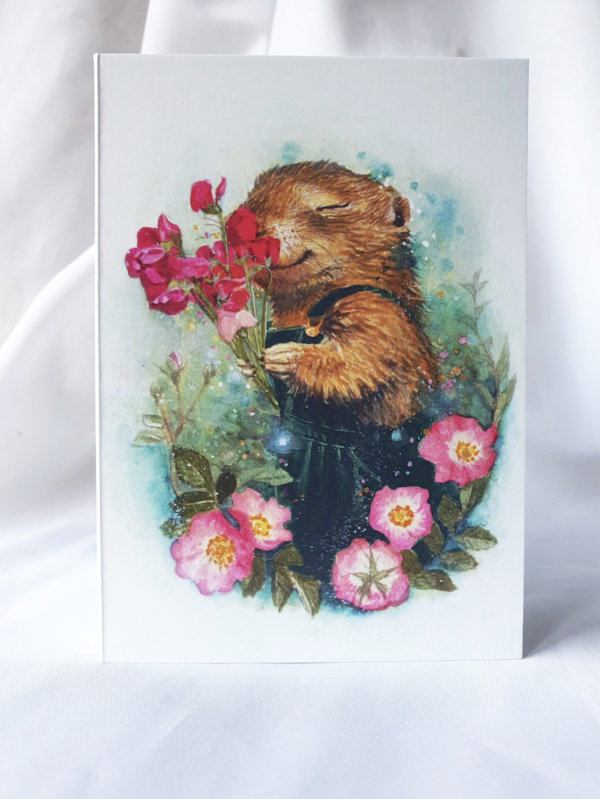 KLAPPKARTE „Benno Ziesel liebt Blumen“