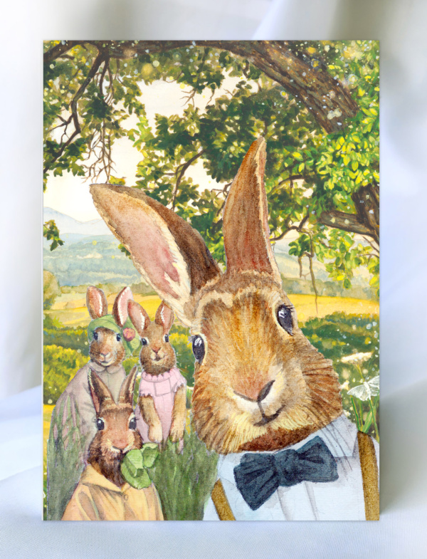KLAPPKARTE „Neugierige Wildkaninchen“
